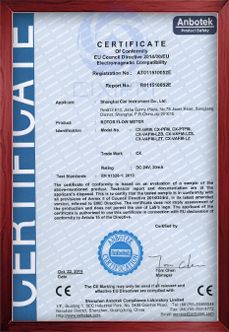ruCE certificate for rotor flow meter
performance of produc