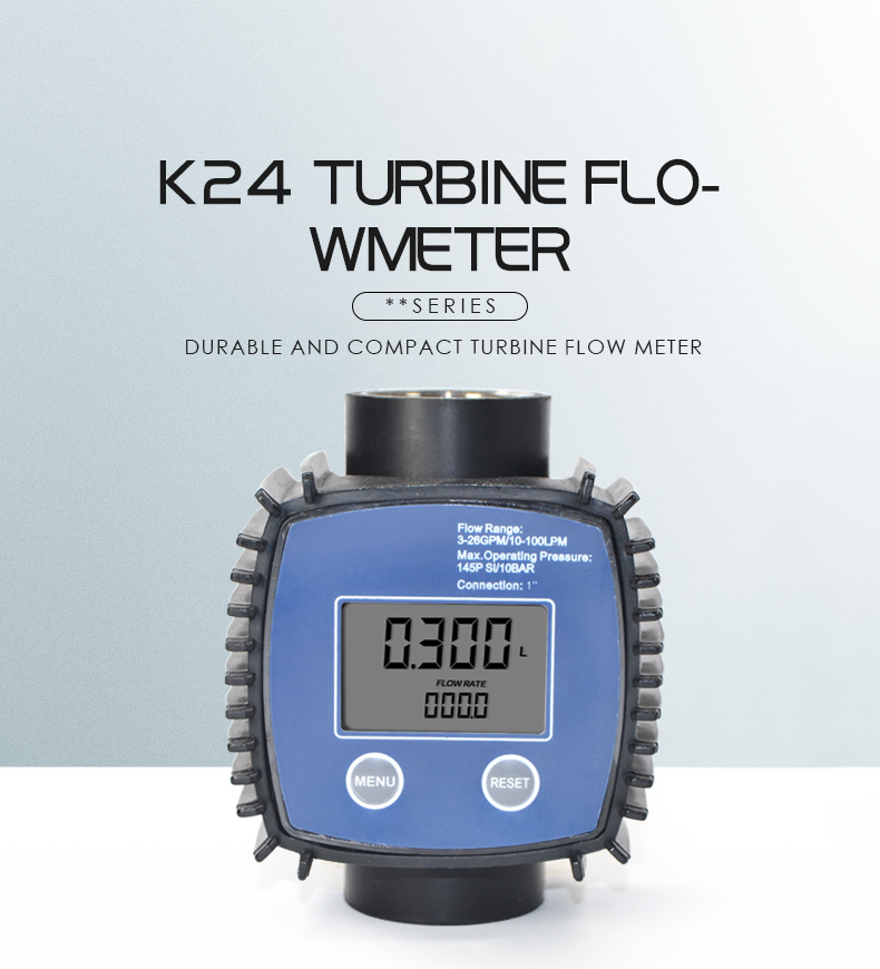 K24 turbine flo- wmeter,durable and compact turbine flow meter